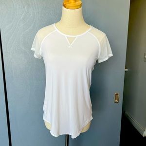 Lululemon White Mix & Mesh Top